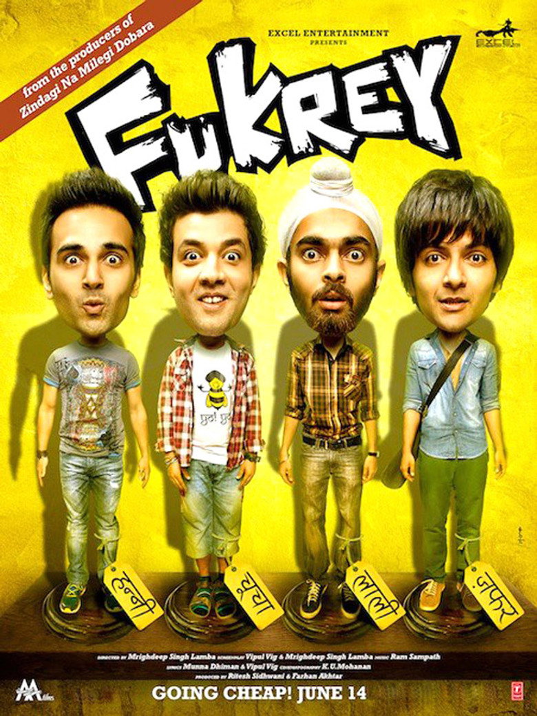 Fukrey 2013 (Hindi + English) Dual Audio Movie WEB-DL 480p, 720p & 1080p Download